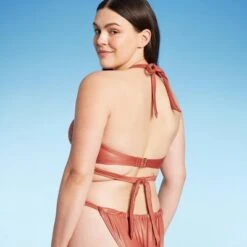 Women's Bandeau Strappy Halter Bikini Top - Shade & Shore™ Brown Shine -Clothing Sales Store GUEST a1614555 b823 40fe b72d 3acdf1687ee9