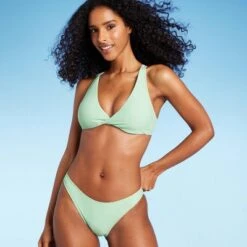 Women's Twist-Front Bralette Bikini Top - Shade & Shore™ Green -Clothing Sales Store GUEST a4c1b84d 399d 4cd8 9fbd c1779adfb434