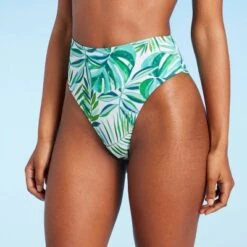 Women's High Waist High Leg Extra Cheeky Bikini Bottom - Shade & Shore™ Green Tropical Print -Clothing Sales Store GUEST a578a804 0d74 42f0 a953 5c86aeb75f53