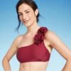 Women's One Shoulder Floret Detail Bikini Top - Shade & Shore™ Red -Clothing Sales Store GUEST a6a87288 c323 4486 a04d 93419ebf8163