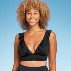 Women's Ruffle V-Neck Longline Triangle Bikini Top - Shade & Shore™ 13 Women's Ruffle V-Neck Longline Triangle Bikini Top - Shade & Shore™ -Clothing Sales Store GUEST ab609a8b 47bd 4558 b5ce f16526b72a08