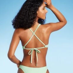 Women's Twist-Front Bralette Bikini Top - Shade & Shoreâ„¢ Green