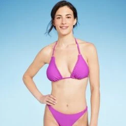 Women's Macramé Detail Halter Triangle Bikini Top - Shade & Shore™ Purple -Clothing Sales Store GUEST b0955958 2fb8 4d7d 8eef 0e1be3a77fb6