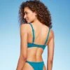 Women's Light Lift Shirred Underwire Bikini Top - Shade & Shore™ Teal Blue