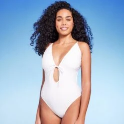 Women's Tie-Front Plunge One Piece Swimsuit - Shade & Shore™ -Clothing Sales Store GUEST b3ebdd53 4245 470b ac6a 4489c15b7eaf