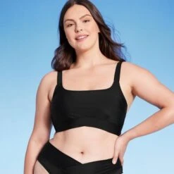 Women's Longline Square Neck Bralette Bikini Top - Shade & Shore™ -Clothing Sales Store GUEST b423536c b64b 42a8 8900 e3a27b9ac299