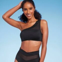 Women's One Shoulder Mesh Bikini Top - Shade & Shore™ Black 15 Women's One Shoulder Mesh Bikini Top - Shade & Shore™ Black -Clothing Sales Store GUEST b60716a1 75f5 4f2b 95d2 7cf54c6aae05