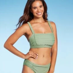 Women's Shirred Longline Bikini Top - Shade & Shore™ -Clothing Sales Store GUEST bd52598b 4a4d 4585 be3a d9ead9f01aa0