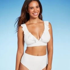 Women's Ruffle V-Neck Longline Triangle Bikini Top - Shade & Shore™ 19 Women's Ruffle V-Neck Longline Triangle Bikini Top - Shade & Shore™ -Clothing Sales Store GUEST bd9bf313 02eb 4f72 be7f 9f09b446a154
