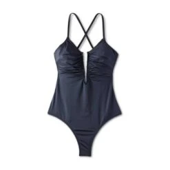 Women's Shirred V-Wire Plunge One Piece Swimsuit - Shade & Shore™ Gray 13 Women's Shirred V-Wire Plunge One Piece Swimsuit - Shade & Shore™ Gray -Clothing Sales Store GUEST c1a96fff c11d 40b1 8799 4319d02c76ff