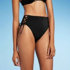 Women's Lace-Up High Waist High Leg Extra Cheeky Bikini Bottom - Shade & Shore™ -Clothing Sales Store GUEST c24585a3 b7dc 431a b1f5 047718ba0bd0