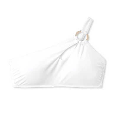 Women's Ring One Shoulder Bikini Top - Shade & Shore™ White 7 Women's Ring One Shoulder Bikini Top - Shade & Shore™ White - Image 5