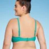 Women's Ring Detail Hidden Underwire Bikini Top - Shade & Shore™ Teal Green