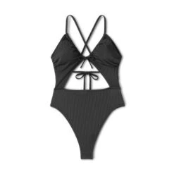 Women's Ribbed Plunge Front Cut Out One Piece Swimsuit - Shade & Shore™ -Clothing Sales Store GUEST cc0cc887 7ea7 4ba9 a0b4 ae62090e8608