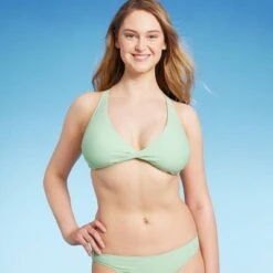 Women's Twist-Front Bralette Bikini Top - Shade & Shore™ Green -Clothing Sales Store GUEST cf00948e 07fb 4aa4 a15a 8912a2a78a29