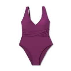 Women's Ribbed Plunge Twist-Front One Piece Swimsuit - Shade & Shore™ -Clothing Sales Store GUEST d8022e5a 9220 4ecb 9937 b1f1f9c0eead