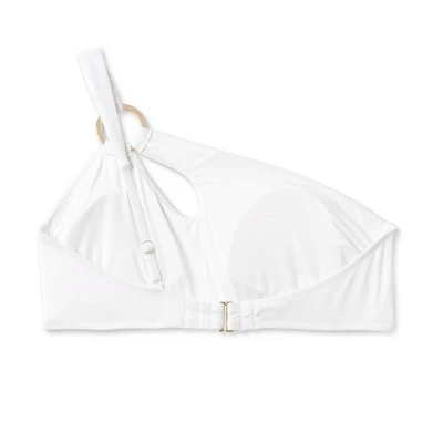 Women's Ring One Shoulder Bikini Top - Shade & Shore™ White 8 Women's Ring One Shoulder Bikini Top - Shade & Shore™ White - Image 6