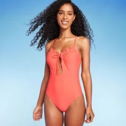 Women's Front Cut Out Ruffle Detail One Piece Swimsuit - Shade & Shore™ -Clothing Sales Store GUEST e2b0e182 63a1 4646 b077 520074dd1f21