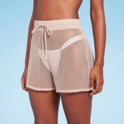 Women's Pull-On Crochet Cover Up Shorts - Shade & Shore™ Light Brown -Clothing Sales Store GUEST e72fd614 ff82 4b50 af94 b0520e3f46c3