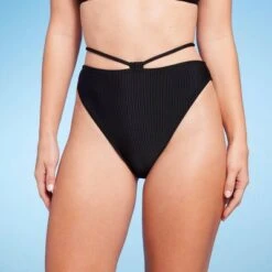 Women's Strappy Ribbed High Waist Extra High Leg Extra Cheeky Bikini Bottom - Shade & Shore™ -Clothing Sales Store GUEST ebe87af4 f49e 4d82 84fe 350be130a326