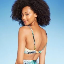 Women's Tie Detail Underwire Bikini Top - Shade & Shoreâ„¢ Multi Palm Print