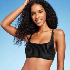Women's Velour Ribbed Bralette Bikini Top - Shade & Shore™ Black -Clothing Sales Store GUEST ee35fe9c 6353 4e7a a859 bef1d409d521