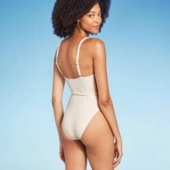 Women's Braid Detail Extra High Leg One Piece Swimsuit - Shade & Shore™ Off-White -Clothing Sales Store GUEST f0a7947f 86d4 4921 b738 5b062999b193