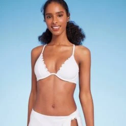 Women's Underwire Ruffle Trim Bikini Top - Shade & Shore™ White -Clothing Sales Store GUEST f17a9ed8 5bfb 44bf a36f c951a16561cb