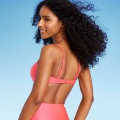 Women's Lace-Up Bralette Bikini Top - Shade & Shoreâ„¢ Pink