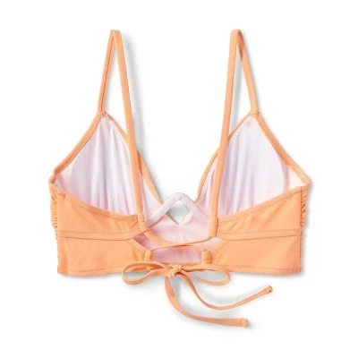 Women's Shirred Keyhole Underwire Bikini Top - Shade & Shore™ Peach 8 Women's Shirred Keyhole Underwire Bikini Top - Shade & Shore™ Peach - Image 6