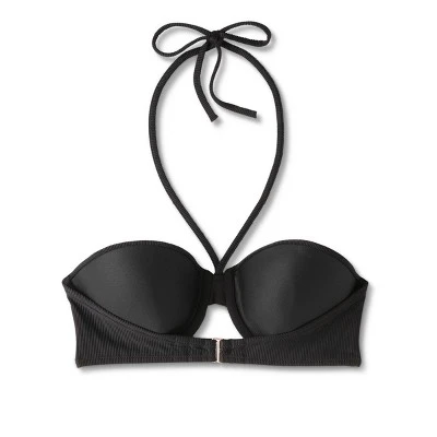 Women's Lightly Lined Ribbed Halter Bikini Top - Shade & Shore™ 8 Women's Lightly Lined Ribbed Halter Bikini Top - Shade & Shore™ - Image 6