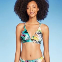 Women's Braided Strap Triangle Longline Bikini Top - Shade & Shore™ Multi Tropical Print -Clothing Sales Store GUEST f71ea340 8ad3 4207 b0df f4c66ceaa9f8