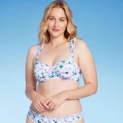 Women's Scrunchy Strap Longline Bikini Top - Shade & Shore™ Multi Blue Floral Print -Clothing Sales Store GUEST f9f7baa7 b5d3 40c0 acc8 2dea663dff22