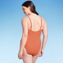 Women's Jacquard Rectangle Wire One Piece Swimsuit - Shade & Shore™ Orange -Clothing Sales Store GUEST fb34f189 f5fa 4ccf bb9b a13918a95d9a